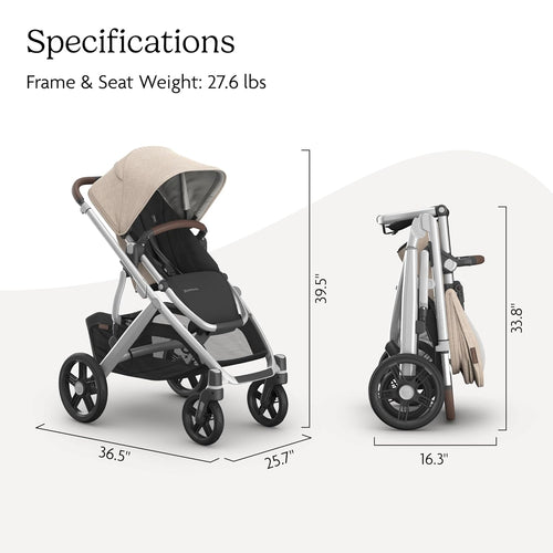 INFANS 2 in 1 Baby Stroller, High Landscape Infant Stroller & Reversible Bassinet Pram, Foldable Pushchair with Adjustable Canopy, Cup Holder, Storage Basket, Suspension Wheels (Khaki)
