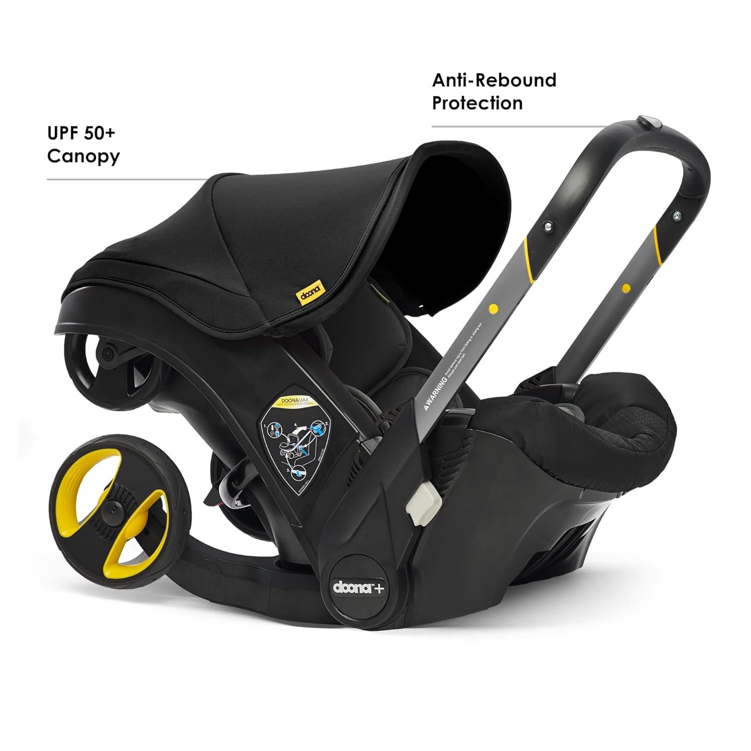 Limited-time offer】Doona Car Seat & Stroller, Nitro Black - All-in-One Travel System