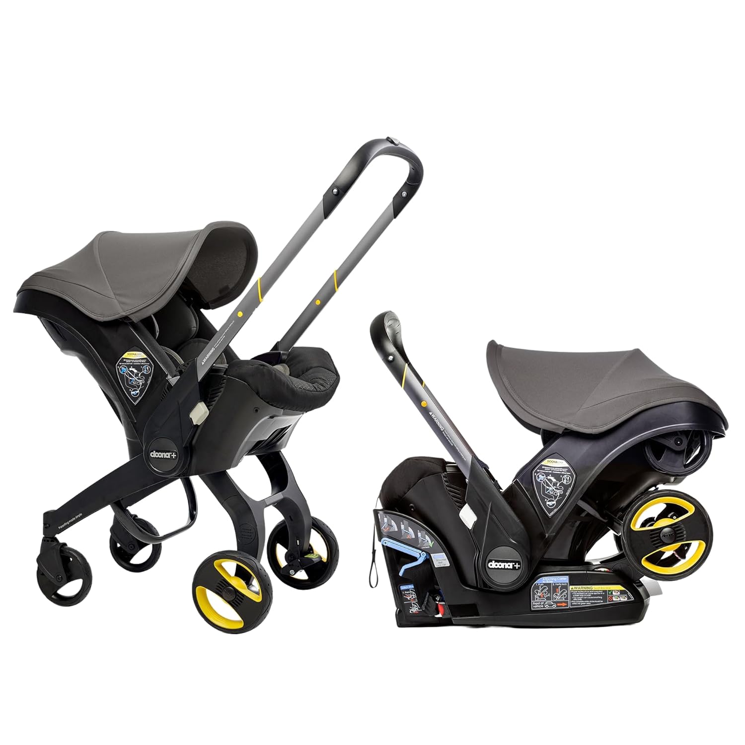 Limited-time offer】Doona Car Seat & Stroller, Nitro Black - All-in-One Travel System