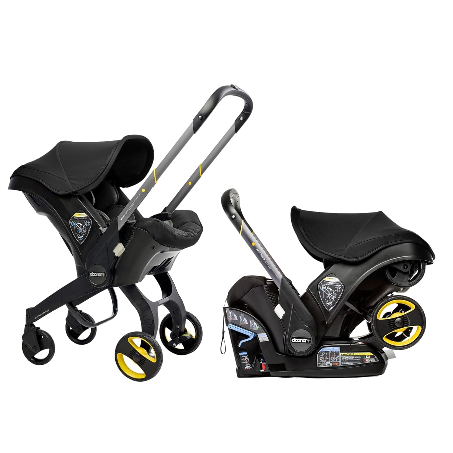 Limited-time offer】Doona Car Seat & Stroller, Nitro Black - All-in-One Travel System