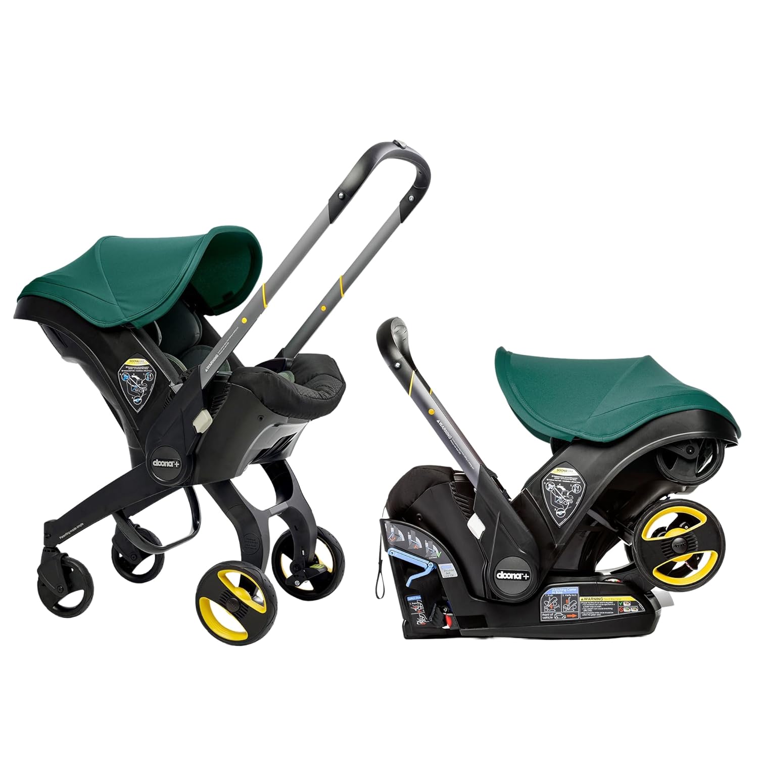 Limited-time offer】Doona Car Seat & Stroller, Nitro Black - All-in-One Travel System
