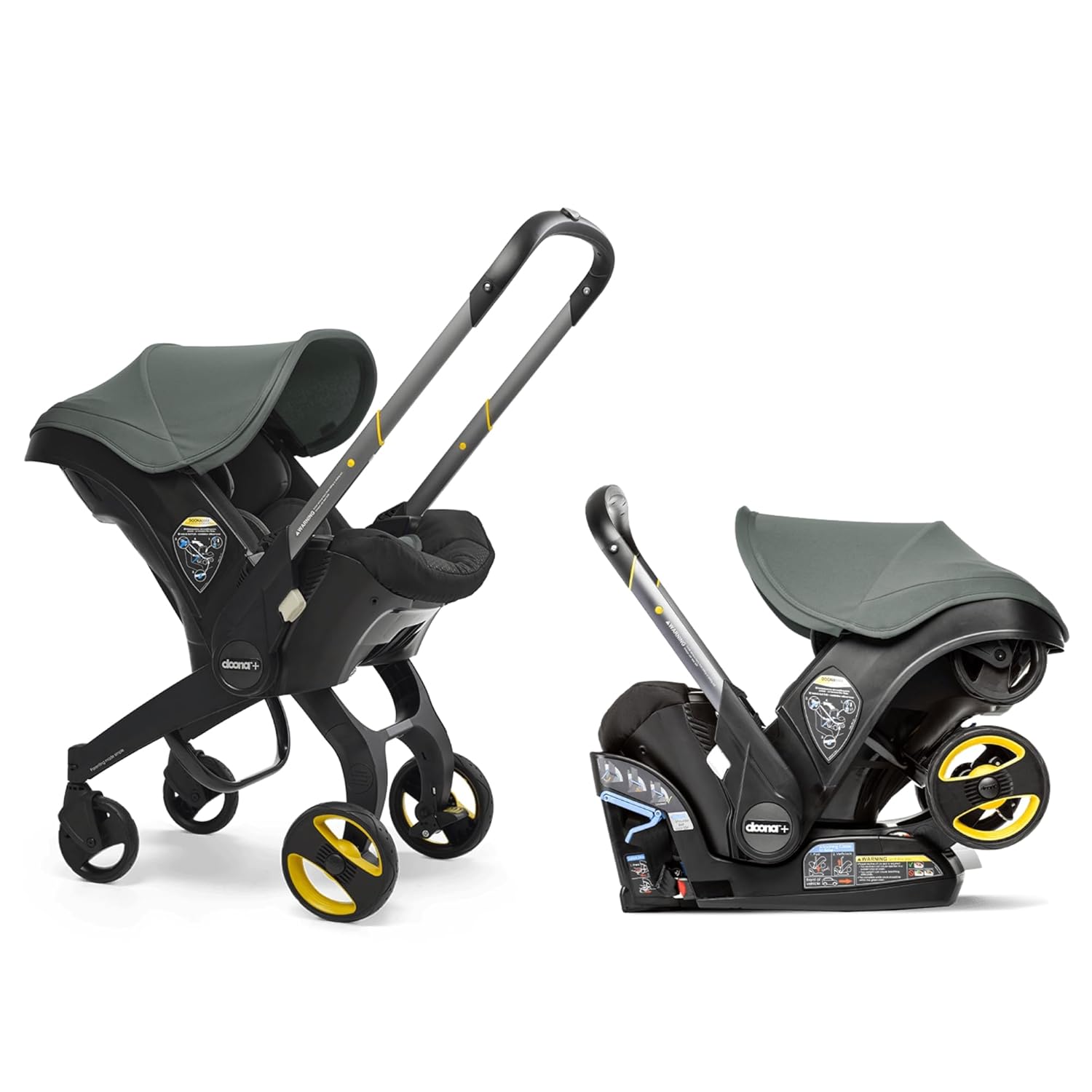 Limited-time offer】Doona Car Seat & Stroller, Nitro Black - All-in-One Travel System